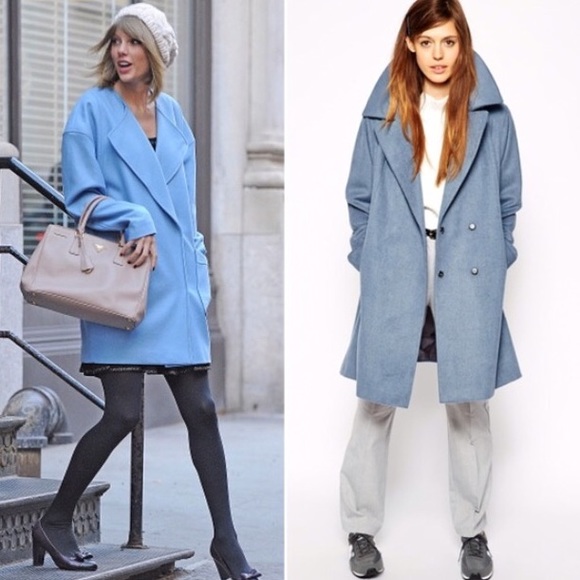 💛sale! ASOS brushed wool coat - Picture 5 of 6